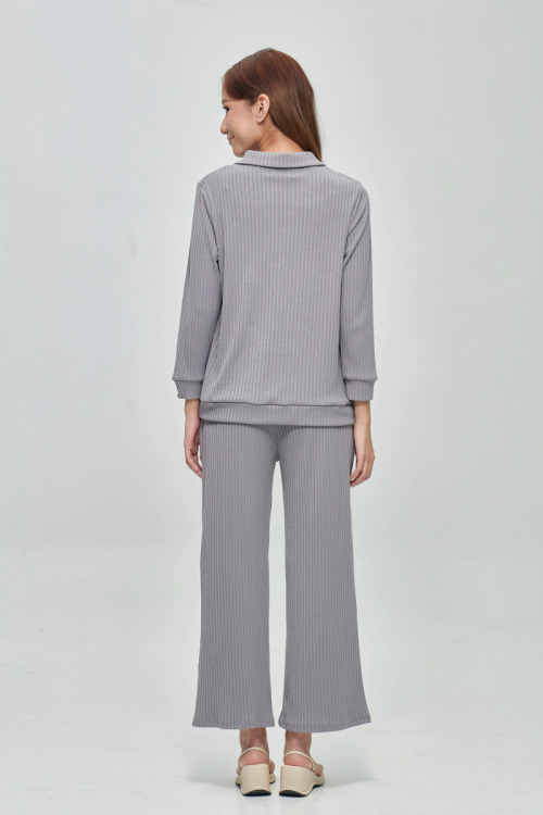 Grey Joana Zip-Up Lounge Set
