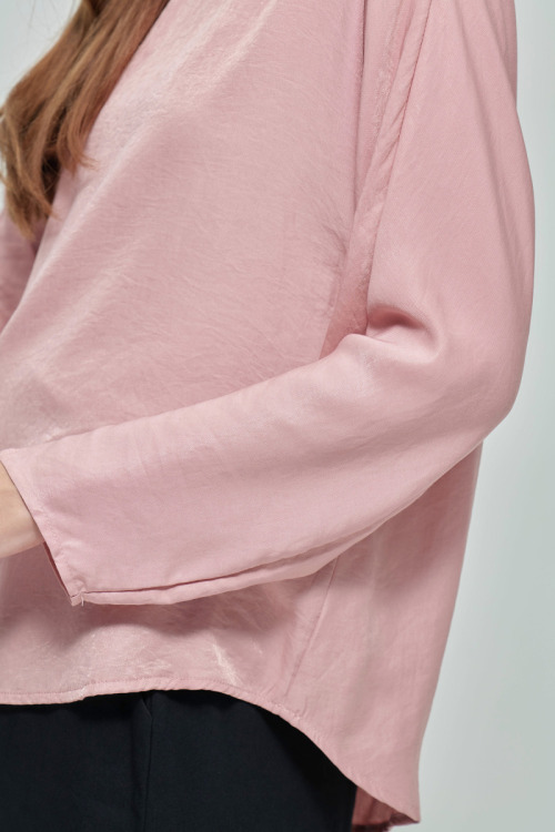 Pink Basic Plain Loose Top